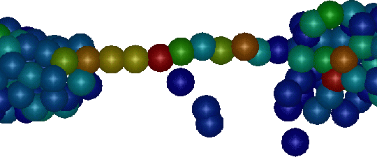 A (7,0)-nanotube is stretched by pulling at both ends with constant force of 2.8 nN